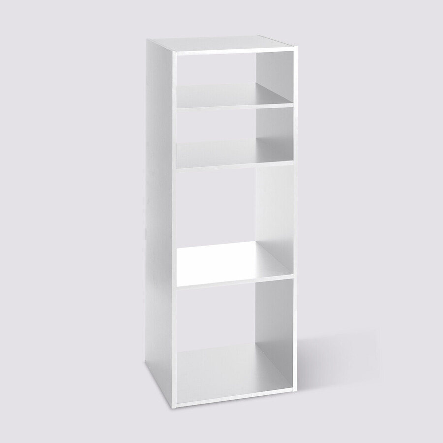 Étagère colonne 4 cases, blanc Mix'n modul