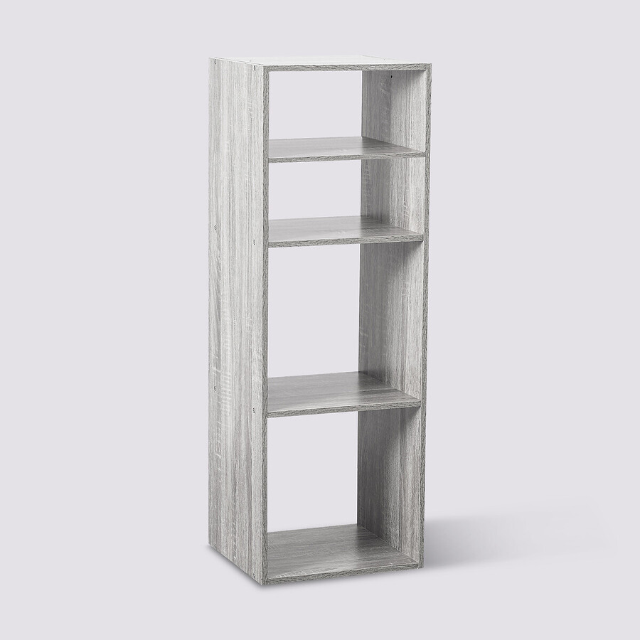 Étagère colonne 4 cases, effet chêne gris Mix'n modul