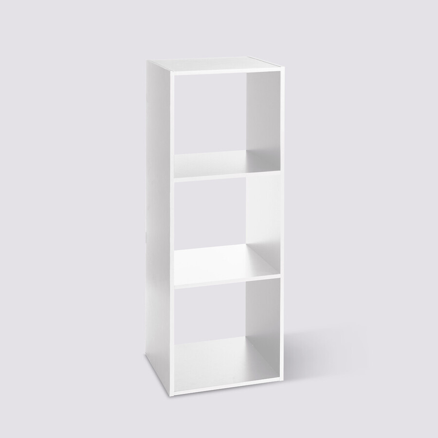 Étagère colonne 3 cases, blanc Mix'n modul