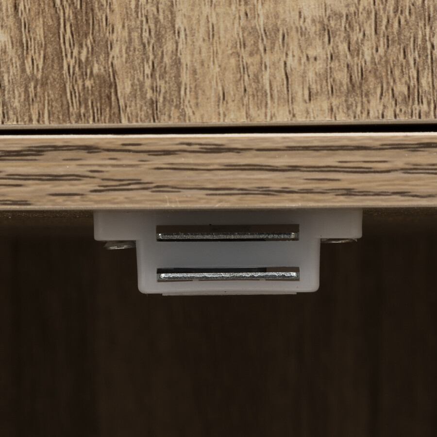 Étagère 3 cases avec portes, effet chêne naturel Mix'n door