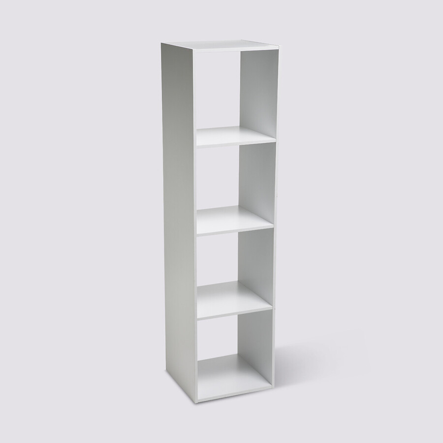Étagère colonne 4 cases, blanc Mix'n modul