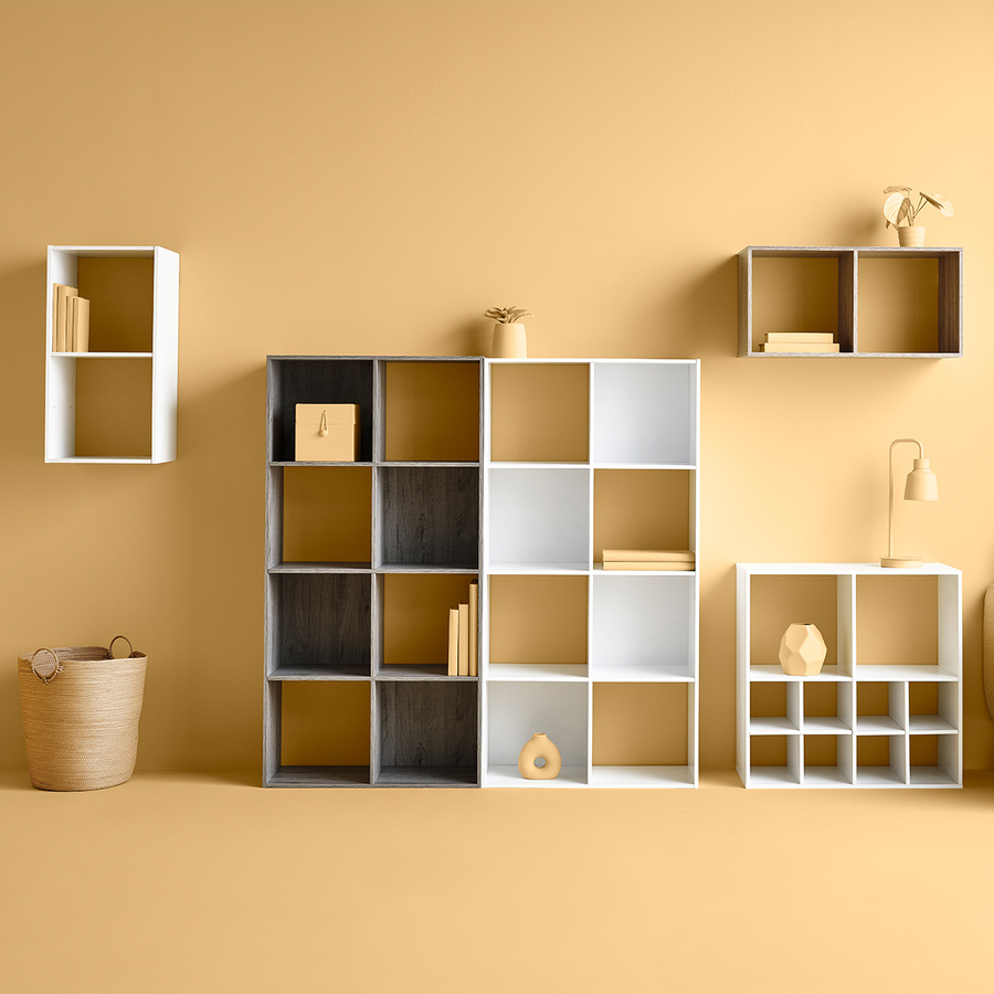 Étagère 4 cases, blanc Mix'n modul