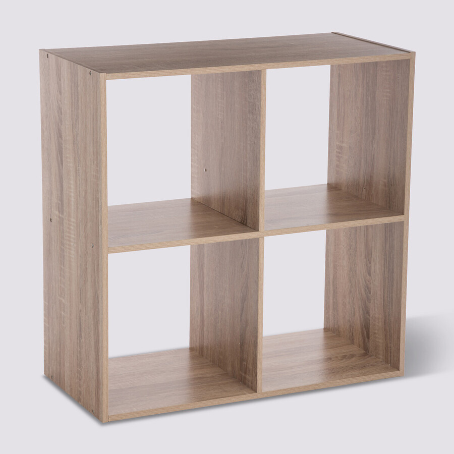 Étagère 4 cases, effet chêne naturel Mix'n modul