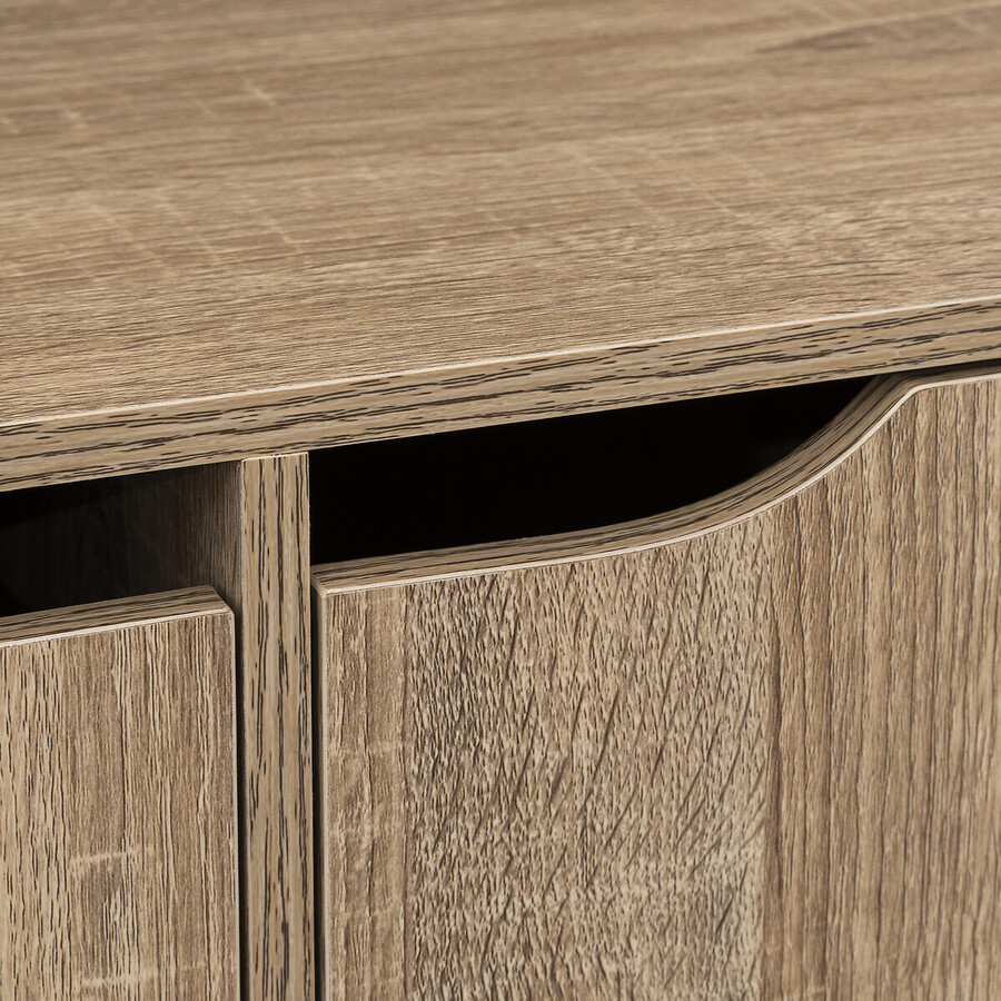 Étagère 6 cases porte, effet bois naturel Mix'n door