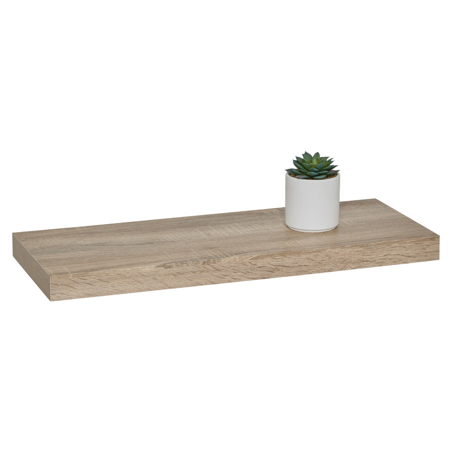 Étagère murale 60cm, effet bois naturel Fixy