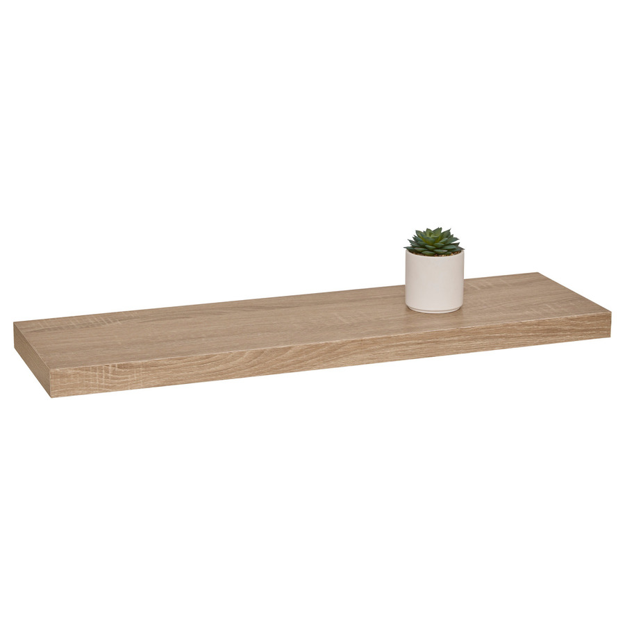 Étagère murale 80cm, effet bois naturel Fixy