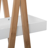 Desserte 3 niveaux triangle, bambou blanc Naturéo