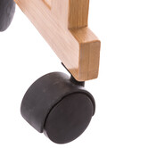 Desserte 3 niveaux à roulettes, bambou blanc Naturéo