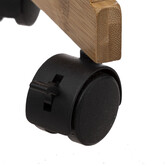 Desserte 3 niveaux à roulettes, bambou noir Naturéo