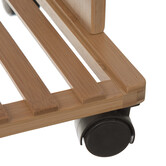 Desserte 4 niveaux à roulettes, bambou blanc Naturéo