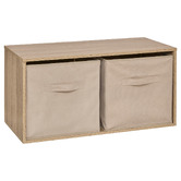 Étagère rectangulaire haut, effet chêne naturel Mix'n modul