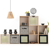 Étagère 2 cases, effet chêne gris Mix'n modul