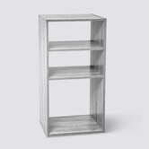 Étagères colonne 3 cases, effet chêne gris Mix'n modul