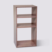 Étagères colonne 3 cases, effet chêne naturel Mix'n modul