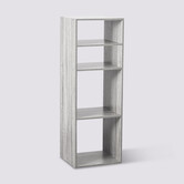 Étagère colonne 4 cases, effet chêne gris Mix'n modul