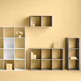 Étagère colonne 3 cases, effet chêne naturel Mix'n modul