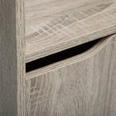 Étagère effet chêne naturel, noir Ceda