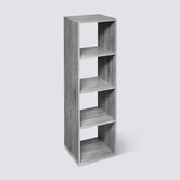 Étagère colonne 4 cases, effet chêne gris Mix'n modul