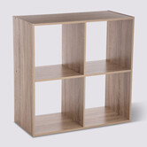 Étagère 4 cases, effet chêne naturel Mix'n modul