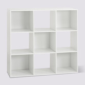 Étagère 9 cases, blanc Mix'n modul