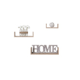 Étagère murale 60cm, effet bois naturel Fixy