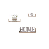 3 étagères murales, effet bois naturel Fixy