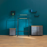 3 étagères murales, noir Fixy