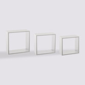 3 grandes étagères murales cube, blanc Fixy