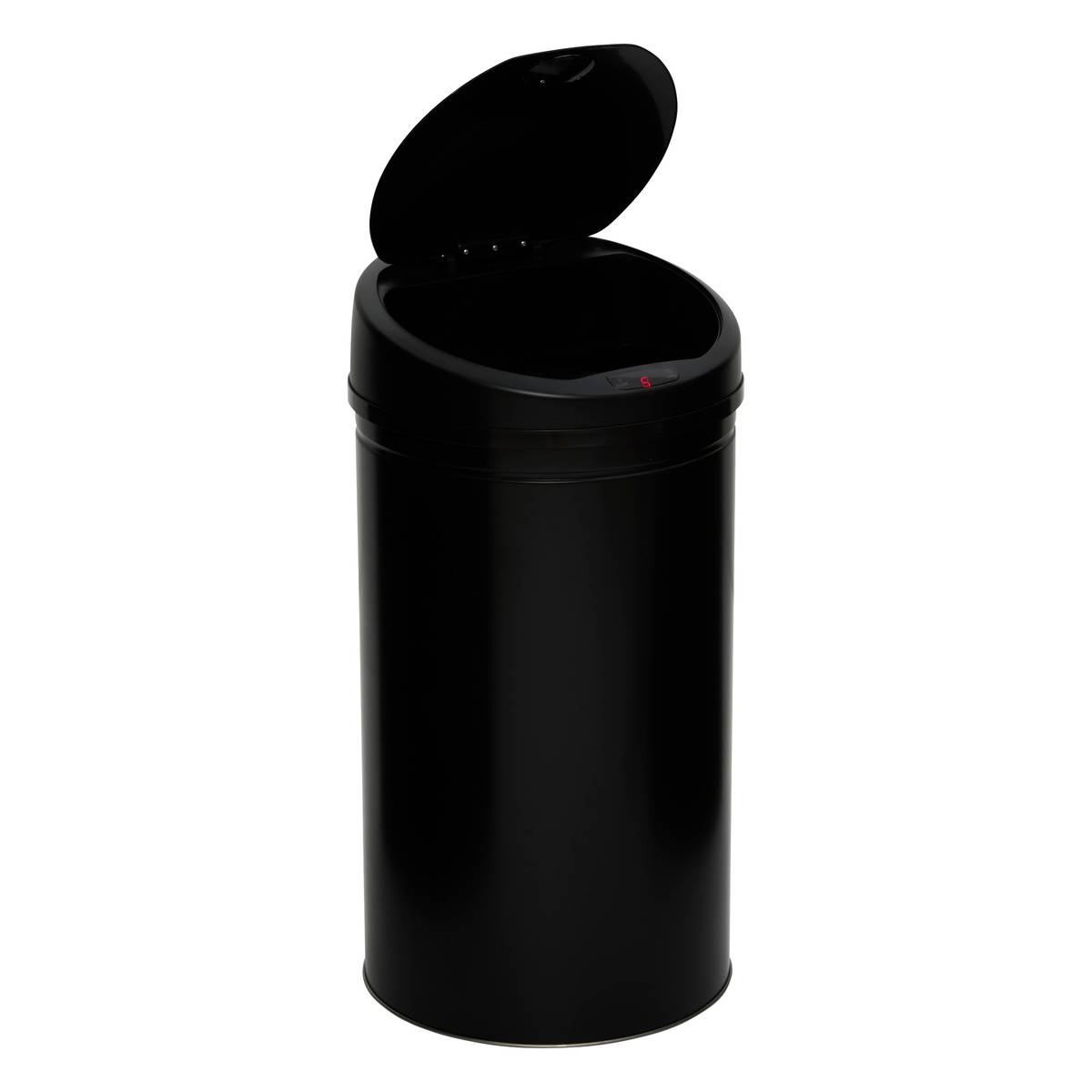 Poubelle, détecteur infra-rouge + bouton, 40 l, noir 