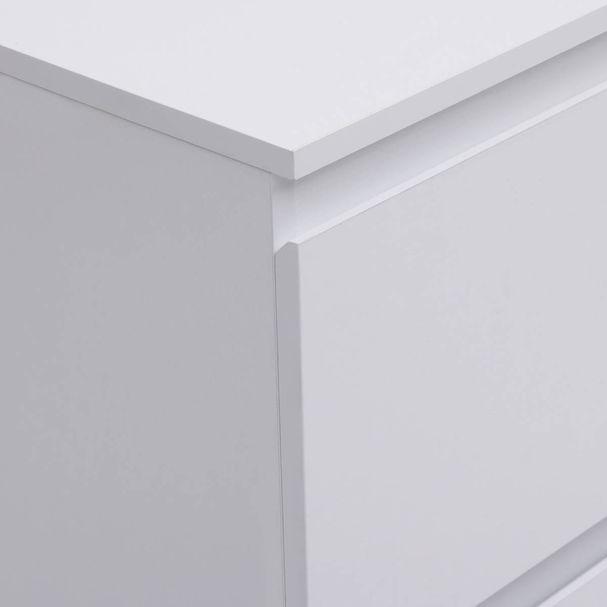 Commode 3 tiroirs, blanc Dolo