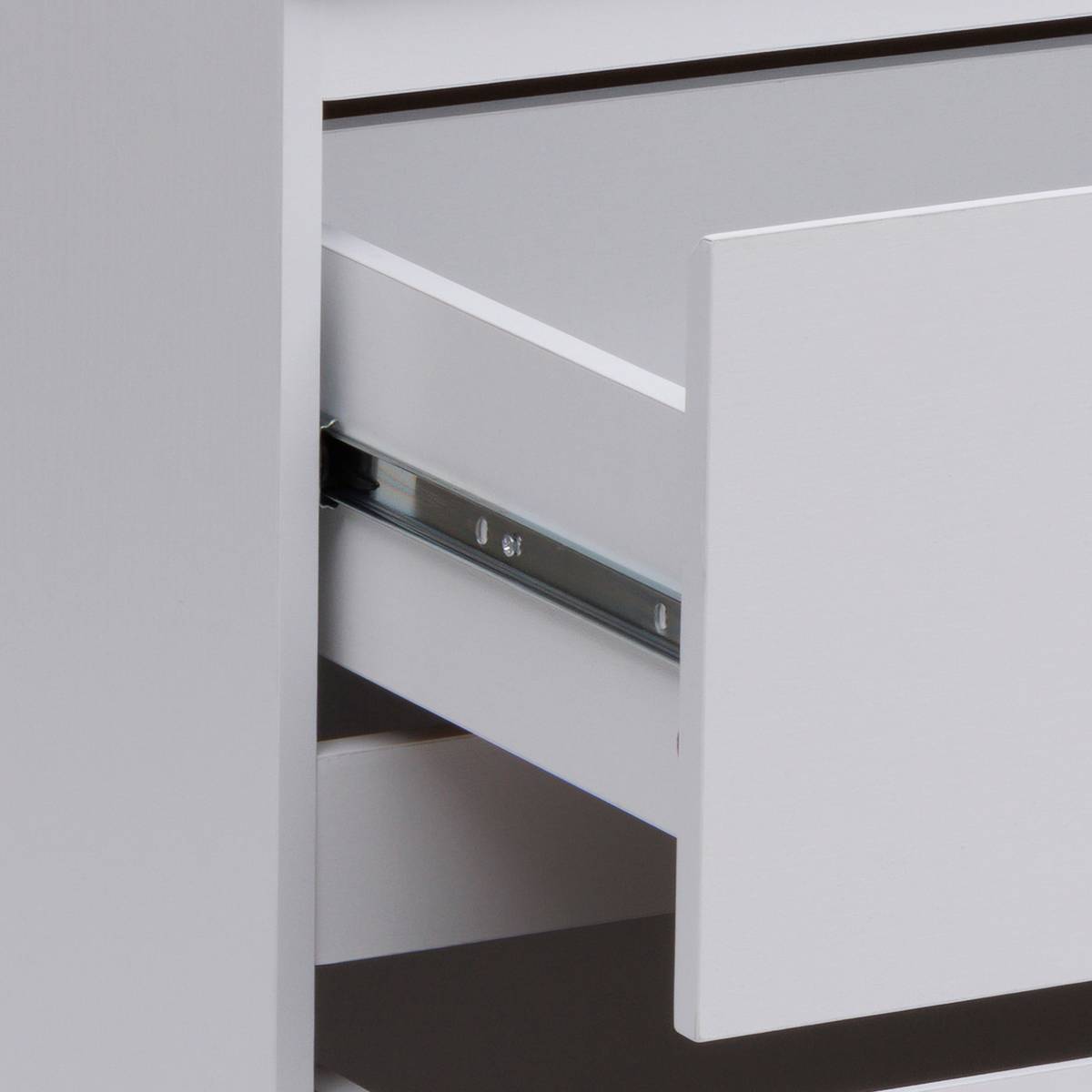 Commode 3 tiroirs, blanc Dolo