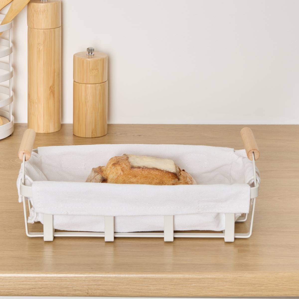 Corbeille à pain, l.27,6 cm, blanc Balm