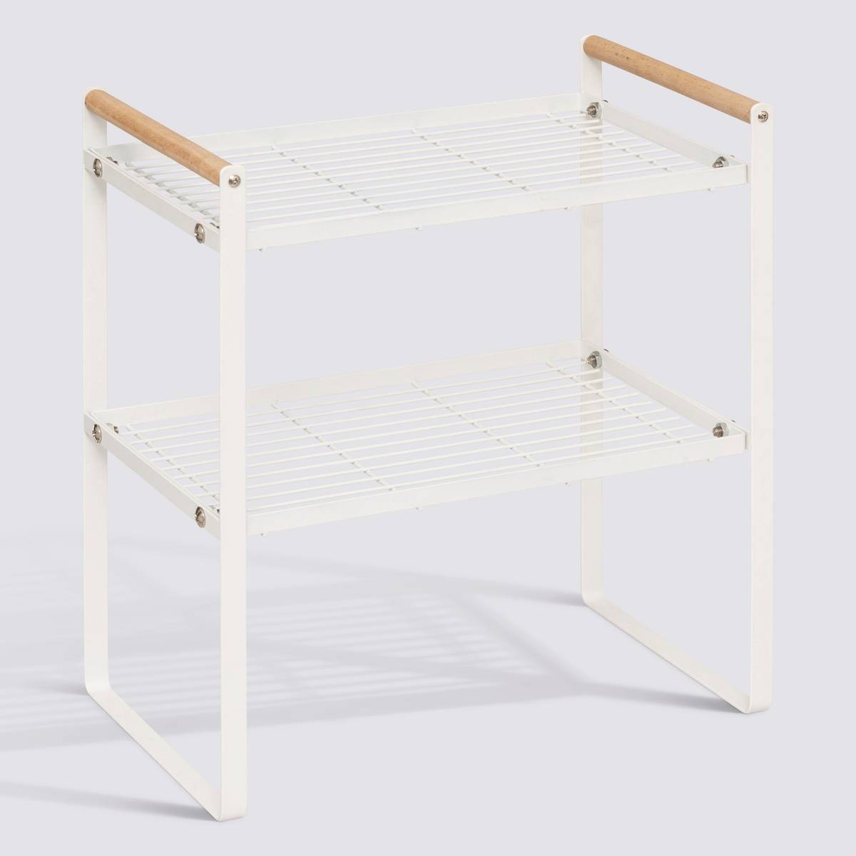 Etagère 2 niveaux, blanc Balm