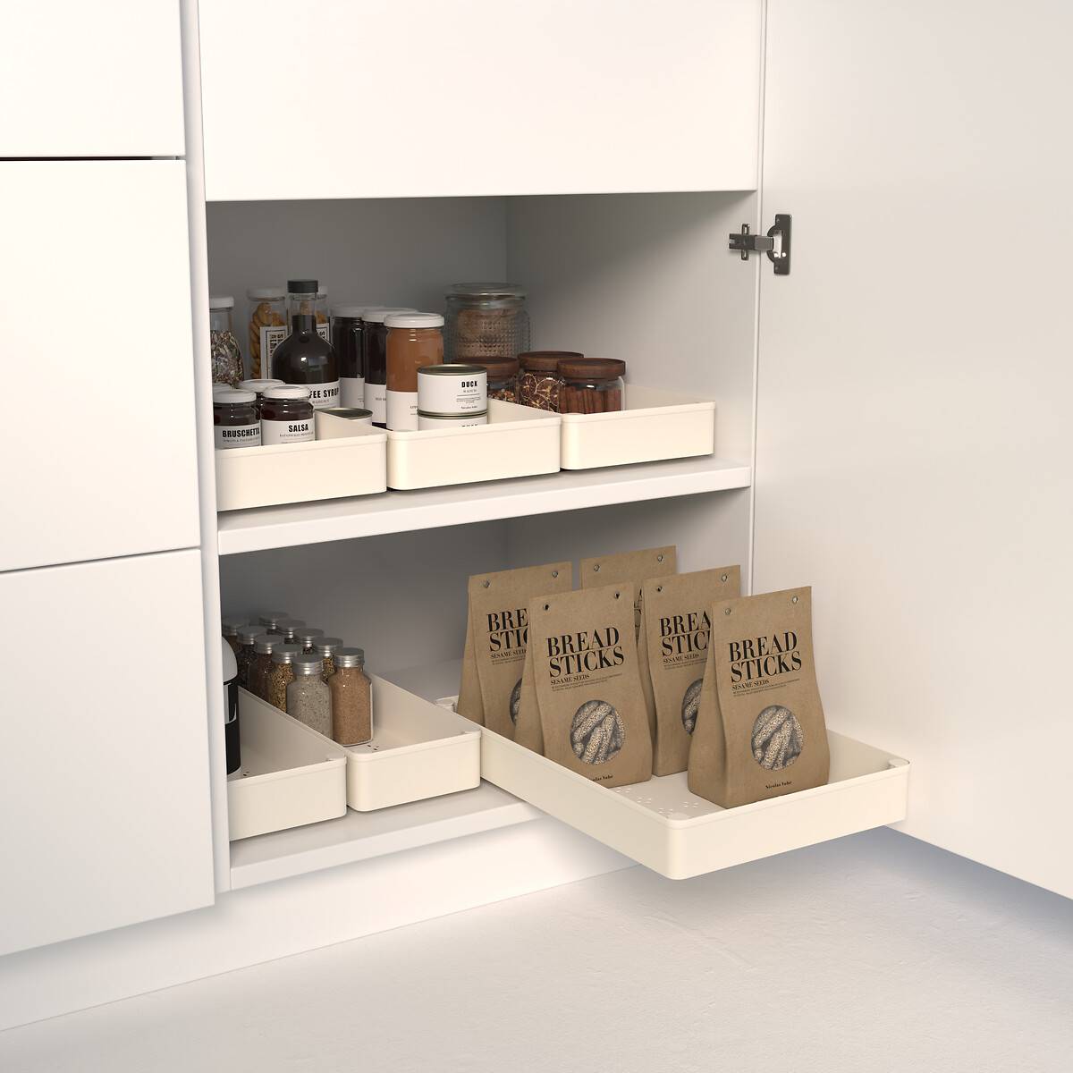 Organiseur, l.40 cm, beige Stora