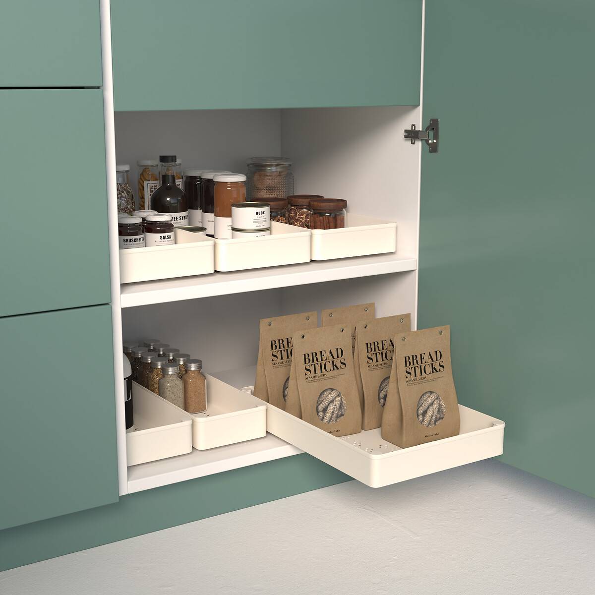 Organiseur, l.40 cm, beige Stora