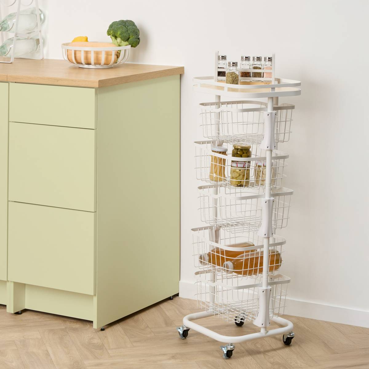 Desserte, l.34,5 cm, blanc Balm