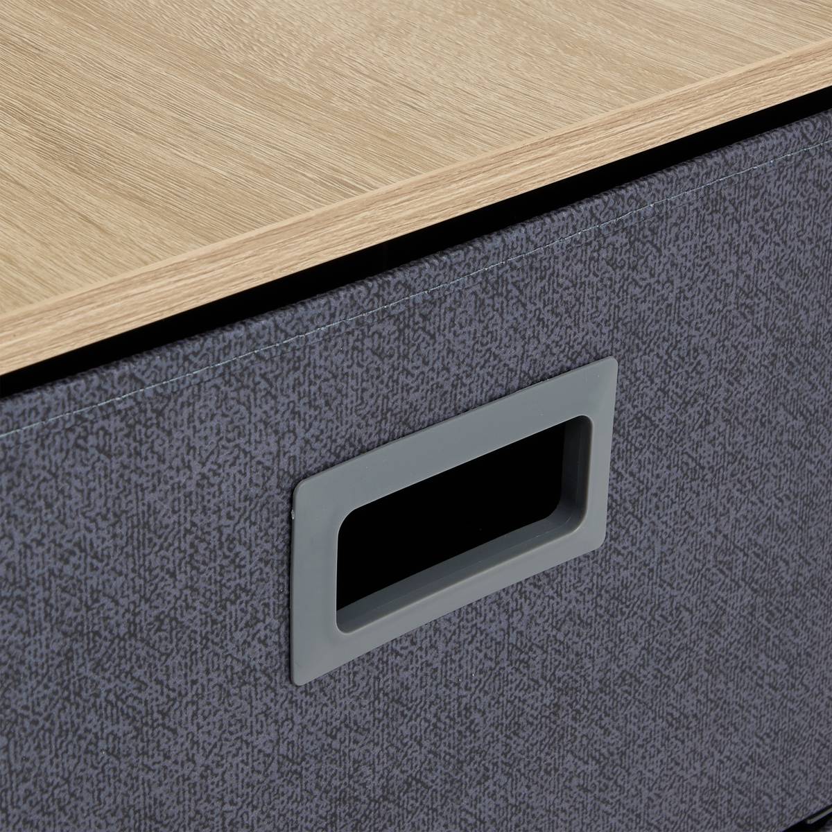 Penderie, 2 étagères, 6 tiroirs, gris Tissa