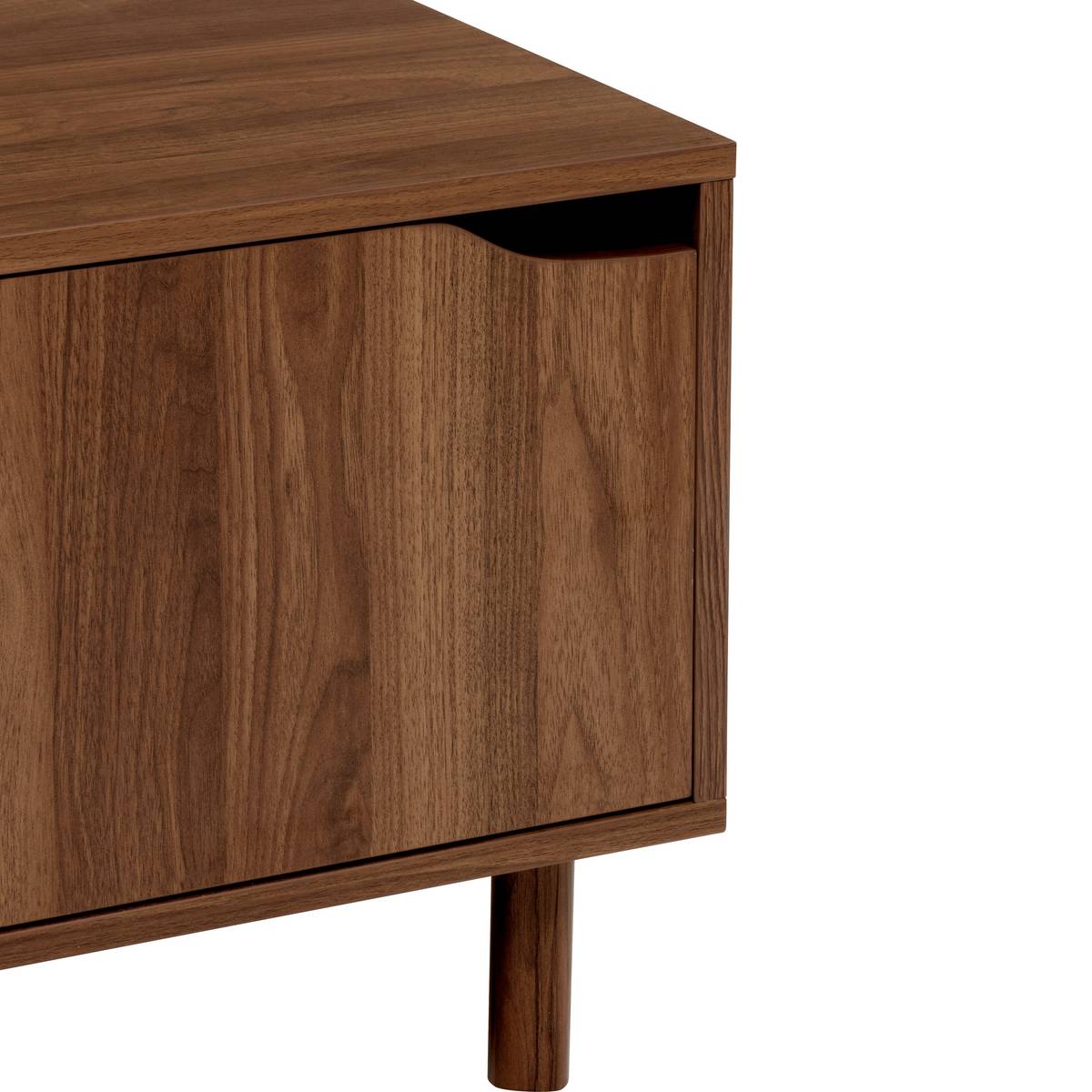 Table basse, 2 portes, marron Slidy