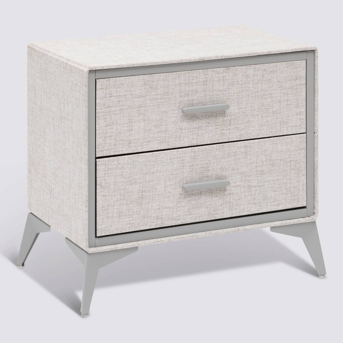 Commode 2 tiroirs, gris Granite