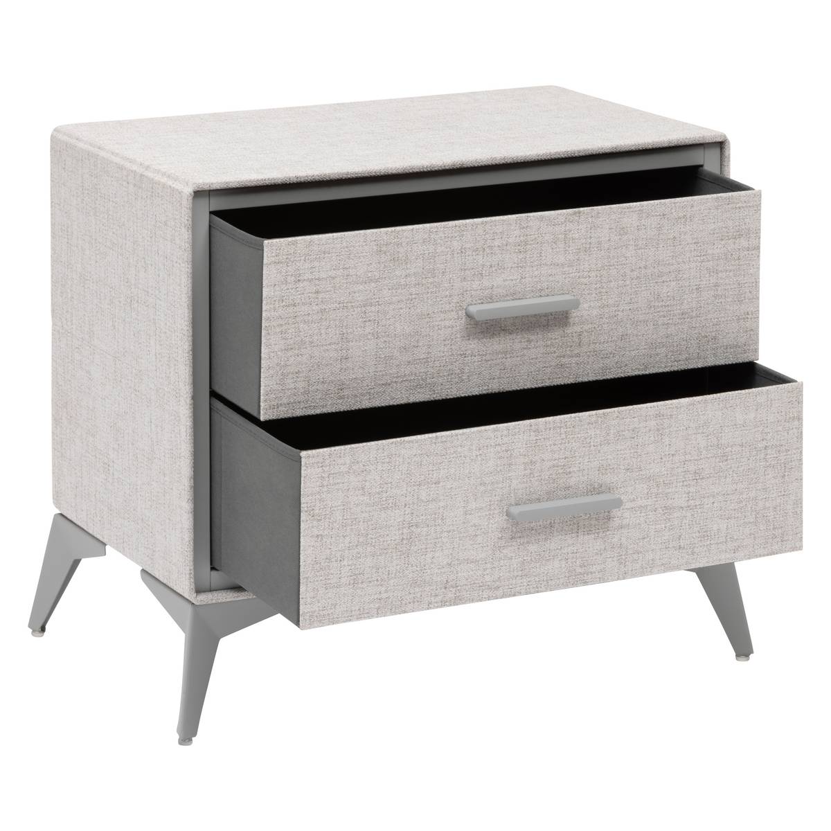 Commode 2 tiroirs, gris Granite