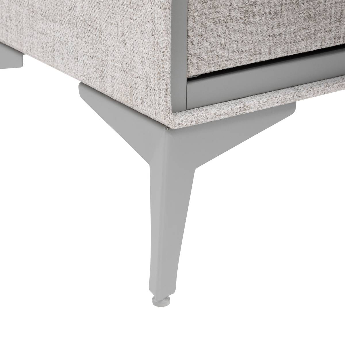 Commode 2 tiroirs, gris Granite