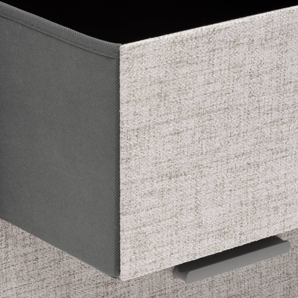 Commode 6 tiroirs, gris Granite