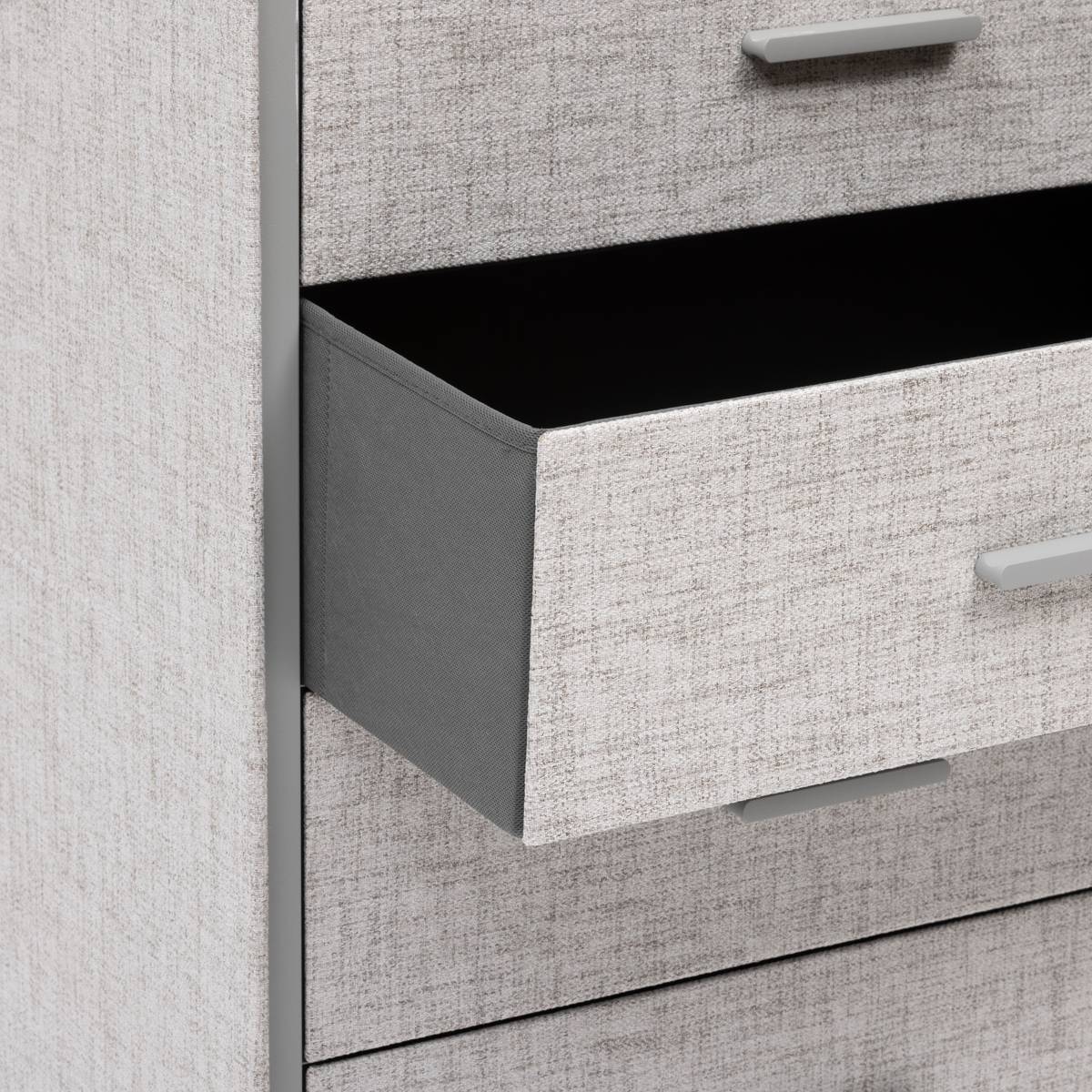 Commode 4 tiroirs, gris Granite