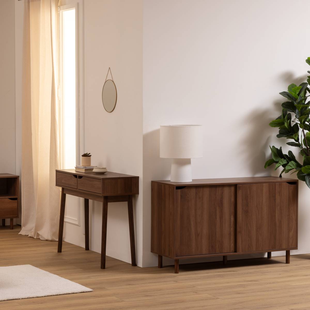 Buffet 2 portes, marron Slidy