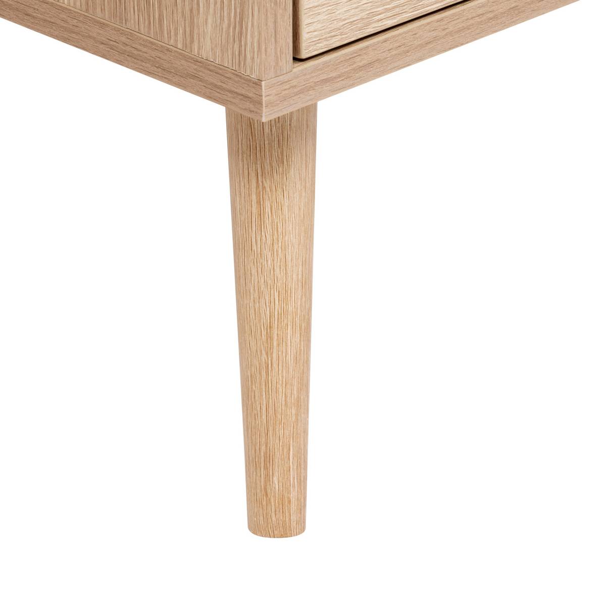 Bureau 2 tiroirs, beige Abana