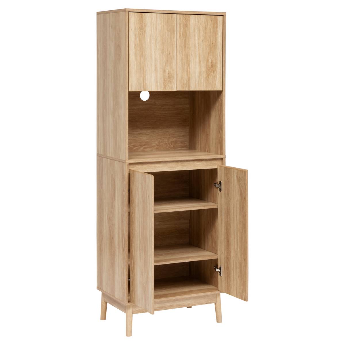 Buffet de cuisine 2 portes, marron Abana