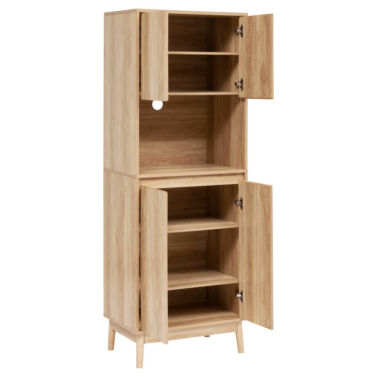 Buffet de cuisine 2 portes, marron Abana