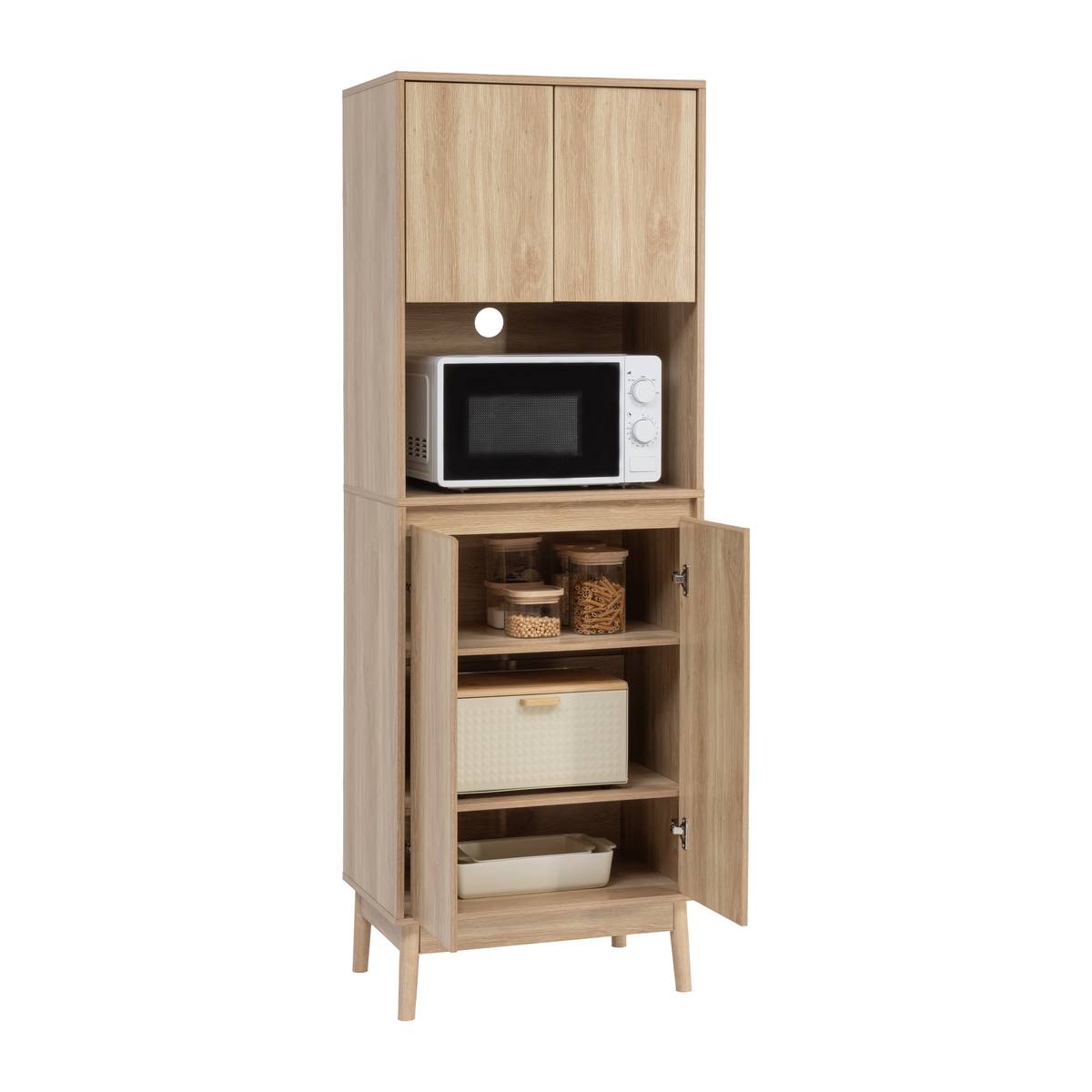 Buffet de cuisine 2 portes, marron Abana