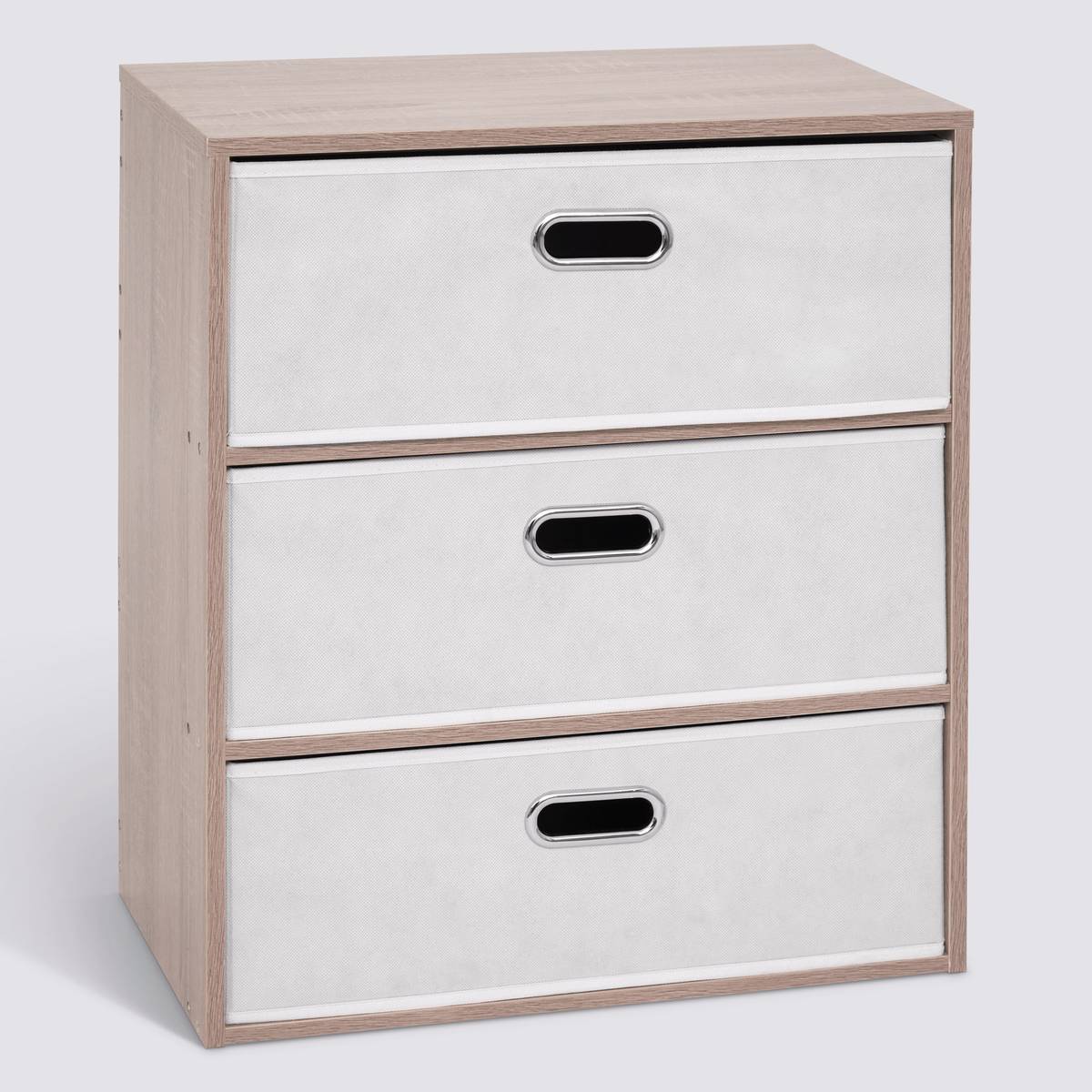 Commode 3 tiroirs, beige Dress up