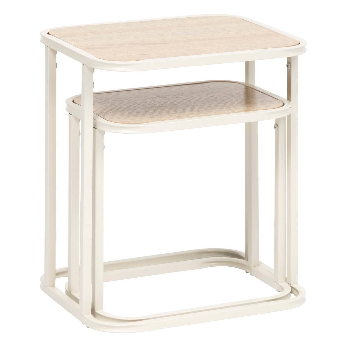 Tables gigognes, beige Curvy